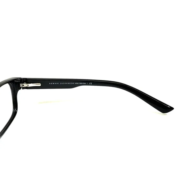 Armani Exchange Eyeglasses Frames AX3017 8004 Polished Black Rectangle 52-16-135 - Picture 8 of 12